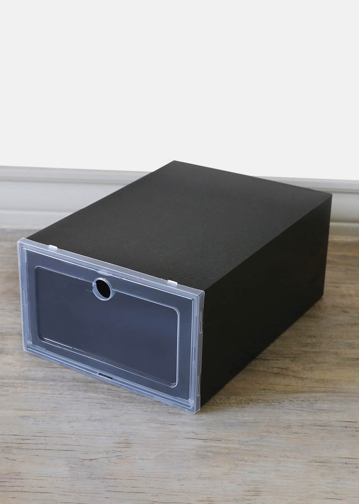 Official Key Items Stackable Shoe Storage Boxes Black Single LIFE - Shop Miss A