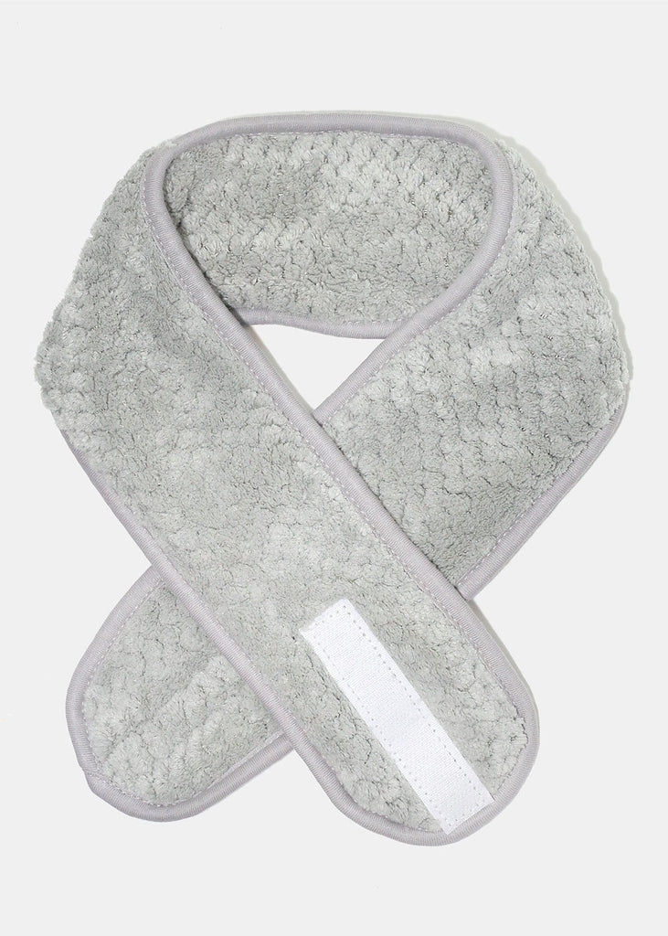 A+ Microfiber Plush Spa Headband Grey COSMETICS - Shop Miss A