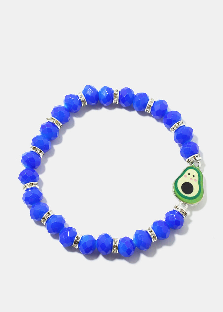 Avocado Charm Bead Bracelet Blue JEWELRY - Shop Miss A