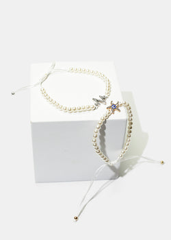 Pearl Drawstring Bracelet  JEWELRY - Shop Miss A