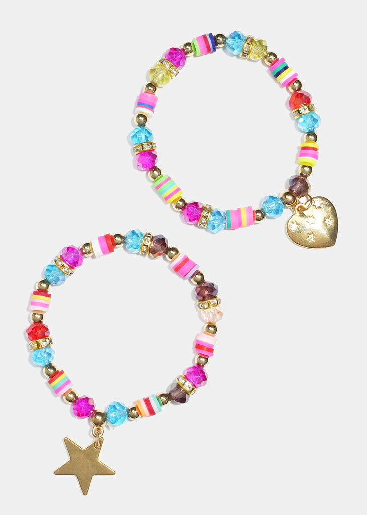 Colorful Beaded Festival Charm Bracelet  JEWELRY - Shop Miss A