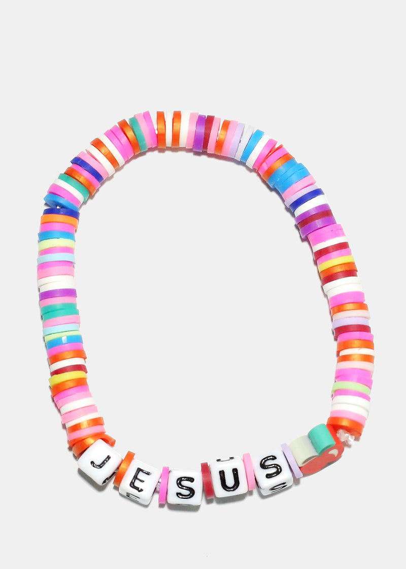 Logo Beaded Bracelet Jesus Jewelry - Shop Miss A