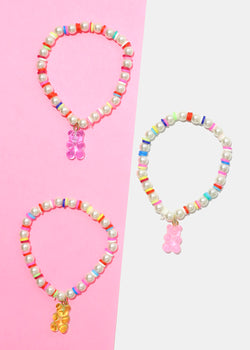Gummy Bear Charm Bead & Pearl Bracelet  JEWELRY - Shop Miss A