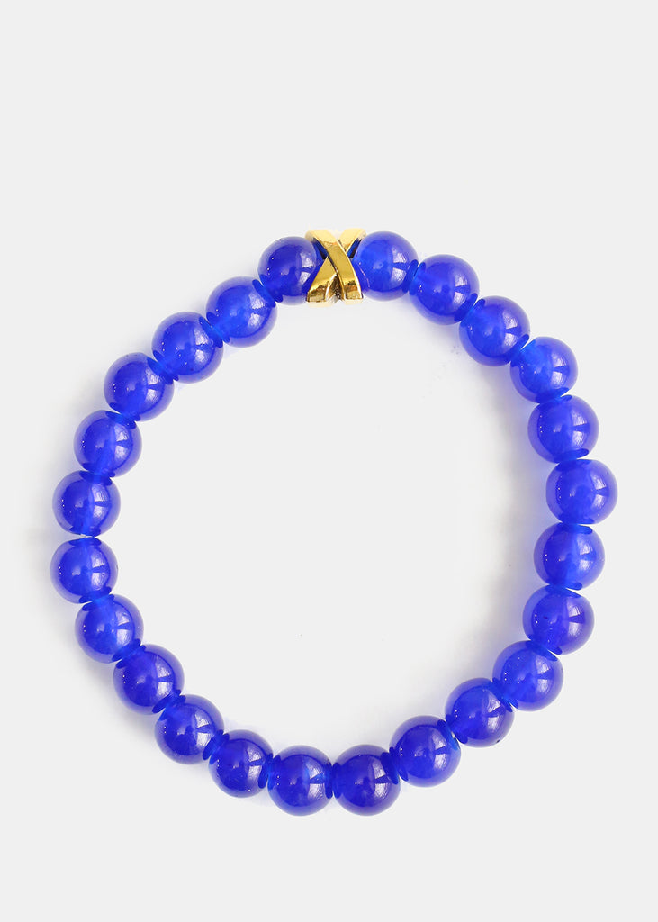 Spring Bead Bracelet D. blue JEWELRY - Shop Miss A