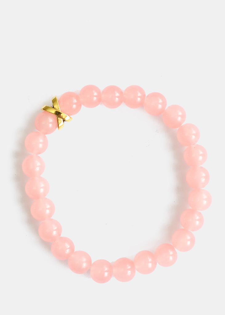 Spring Bead Bracelet L. pink JEWELRY - Shop Miss A