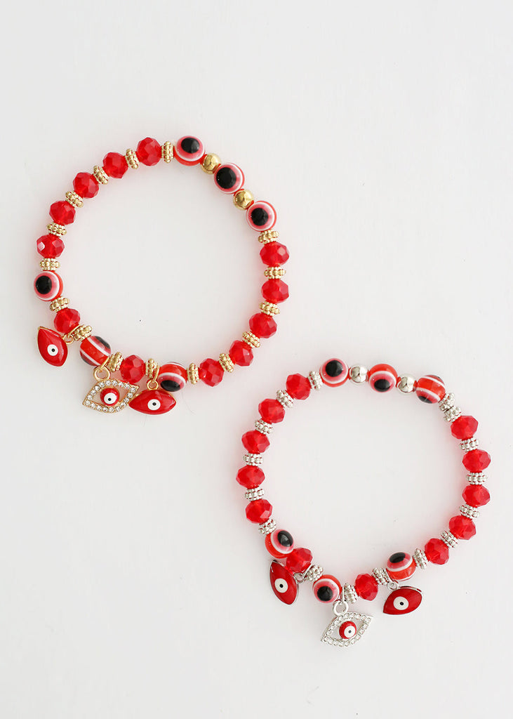 Red Evil Eye Bracelet  JEWELRY - Shop Miss A