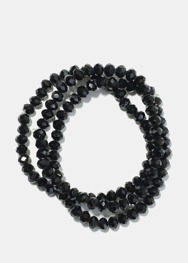 3pc Crystal Bracelets Black JEWELRY - Shop Miss A