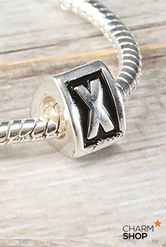 Letter X Block Bead Charm  CHARMS - Shop Miss A