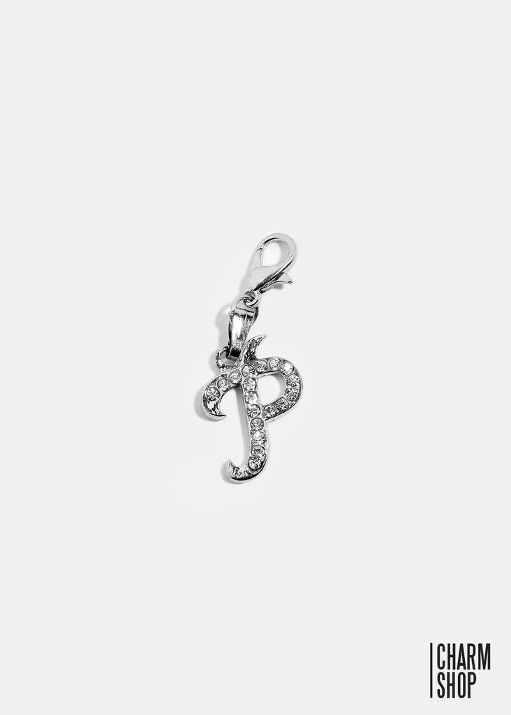 Silver Clear Italic Initial P Dangle Charm  CHARMS - Shop Miss A