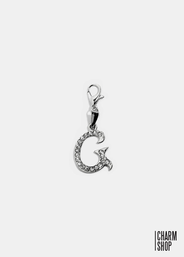 Silver Clear Italic Initial G Dangle Charm  CHARMS - Shop Miss A