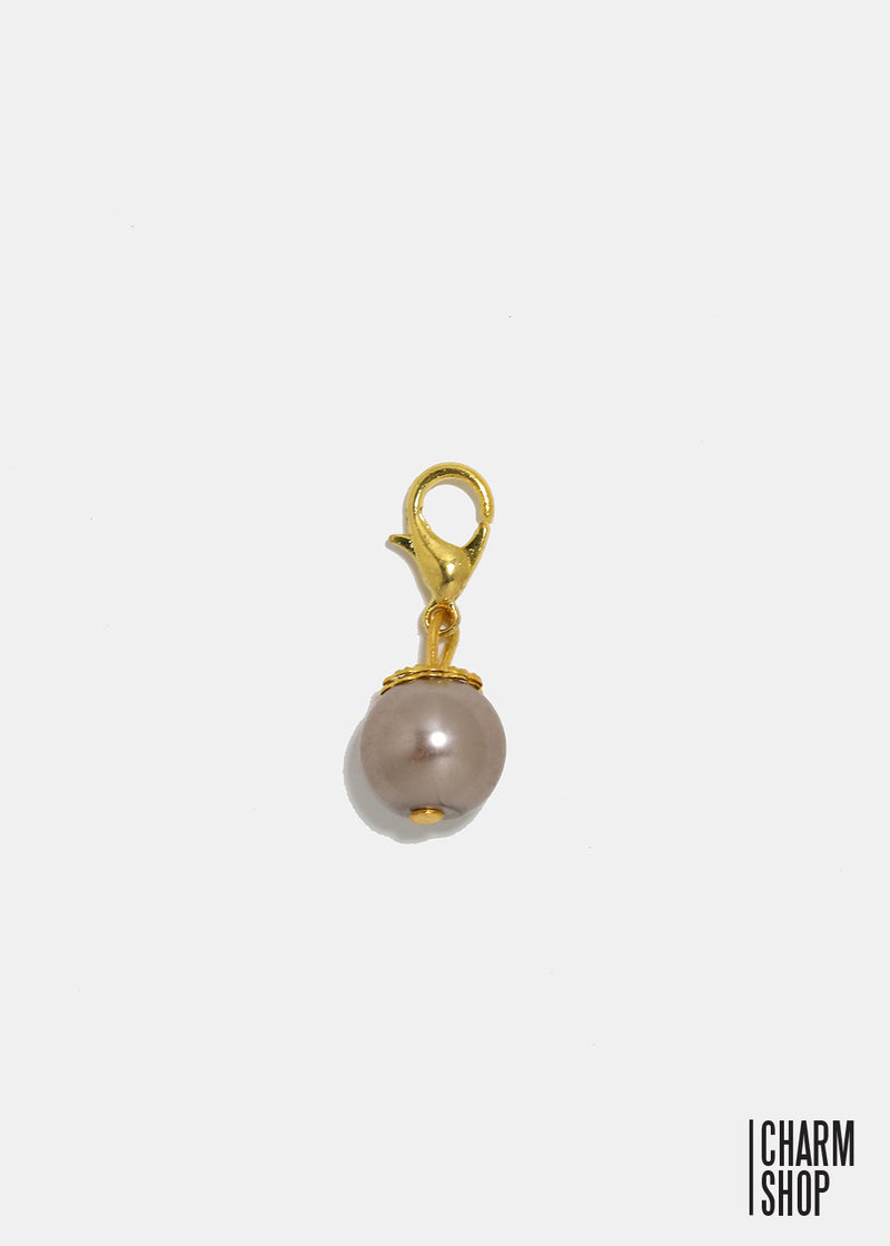 Gold Tone Light Brown Pearl Dangle Charm  CHARMS - Shop Miss A
