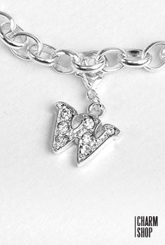 Silver Clear Initial W Dangle Charm  CHARMS - Shop Miss A