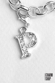 Silver Clear Initial P Dangle Charm  CHARMS - Shop Miss A