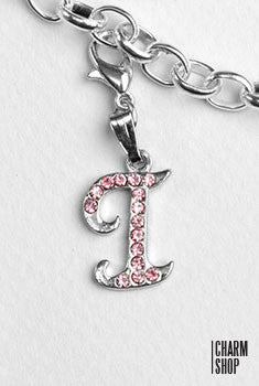 Silver Pink Italic Initial I Dangle Charm  CHARMS - Shop Miss A