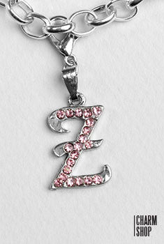 Silver Pink Italic Initial Z Dangle Charm  CHARMS - Shop Miss A