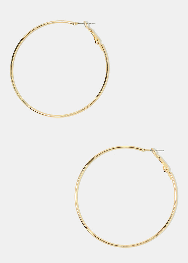 60MM Gold Metal Hoop Earrings  JEWELRY - Shop Miss A