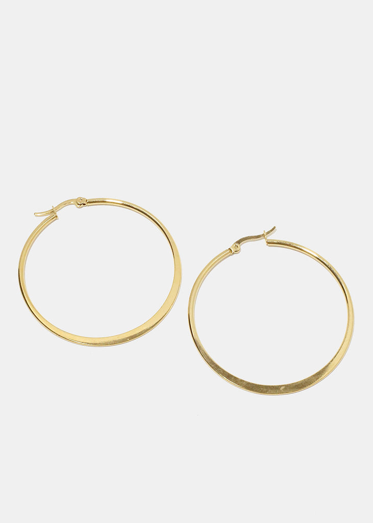 Basic Hoop Earrings Gold JEWELRY - Shop Miss A