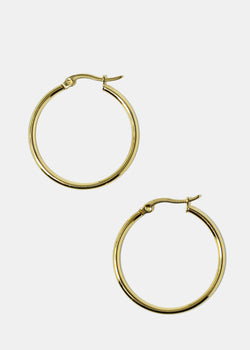 Medium Hoop Earrings Gold JEWELRY - Shop Miss A