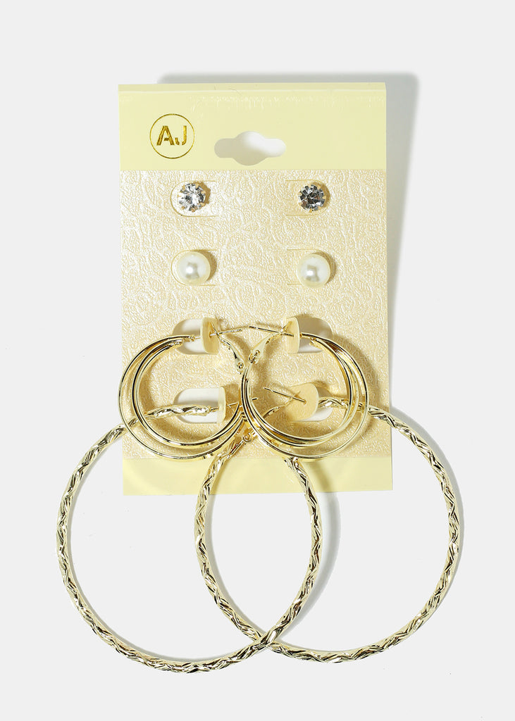 4-Pair Stud & Hoop Earrings  JEWELRY - Shop Miss A