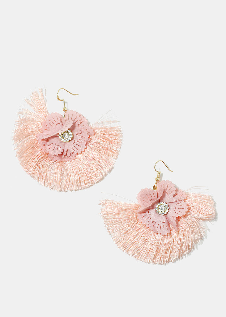Flower Tassel Earrings Coral(Random) JEWELRY - Shop Miss A