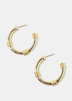 Open Hoop Earrings Gold JEWELRY - Shop Miss A