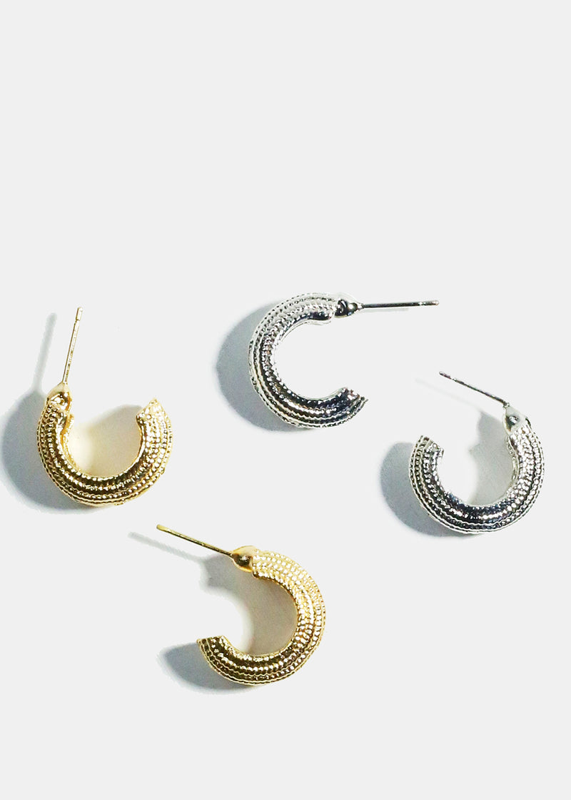 Small Textured Earrings  JEWELRY - Shop Miss A