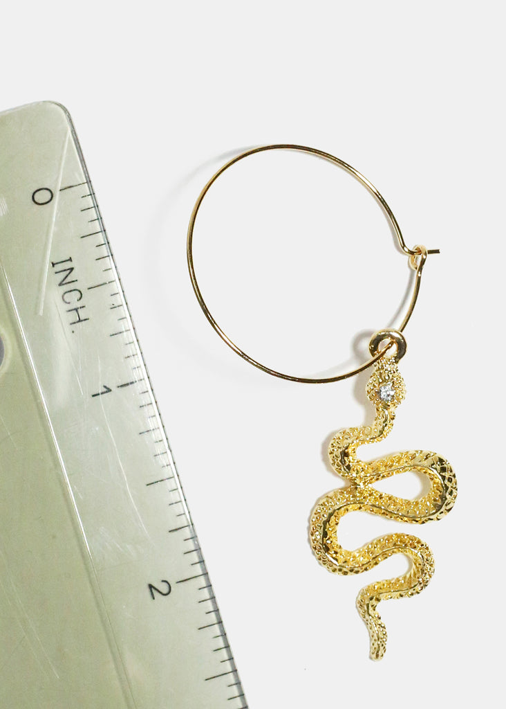 Snake Dangle Hoop Earrings  JEWELRY - Shop Miss A