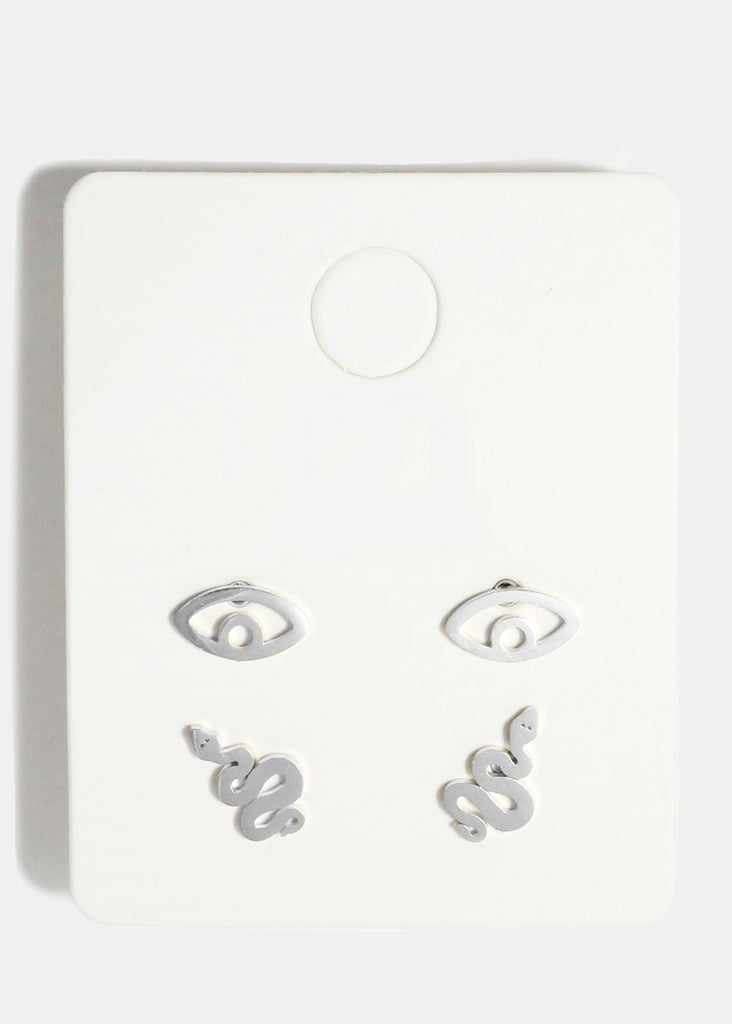 Eye and Snake Stud Earring Set  JEWELRY - Shop Miss A