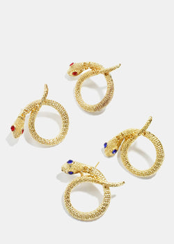 Snake Circle Earrings  JEWELRY - Shop Miss A