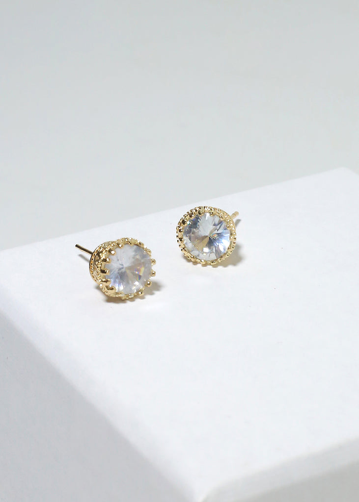 Sparkly Gemstone Stud Earrings  JEWELRY - Shop Miss A