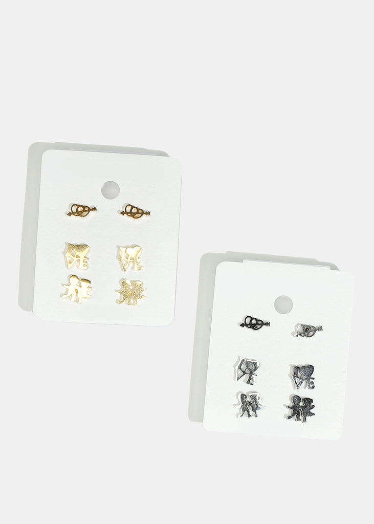 3-Pair Multi-Design Earring Set  JEWELRY - Shop Miss A