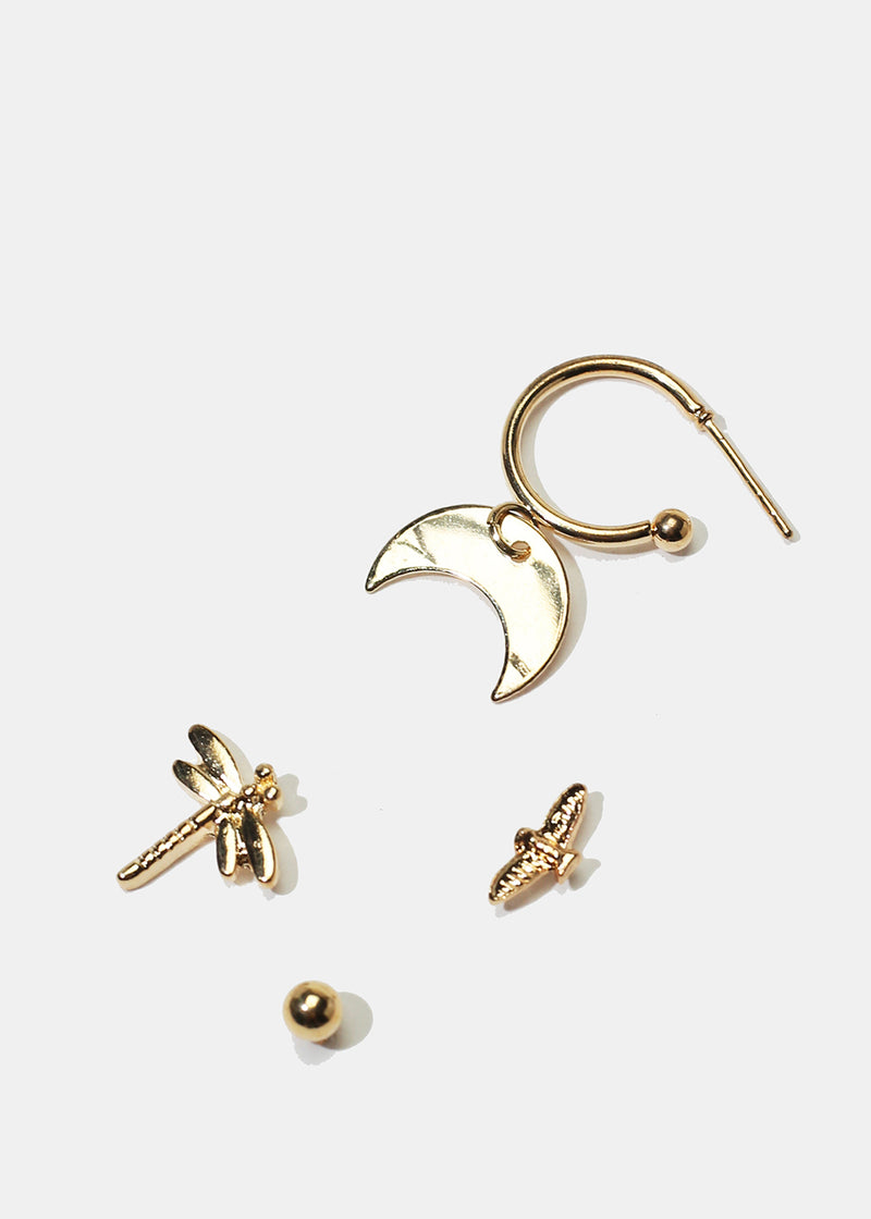 4-Piece Insect & Moon Earrings  JEWELRY - Shop Miss A