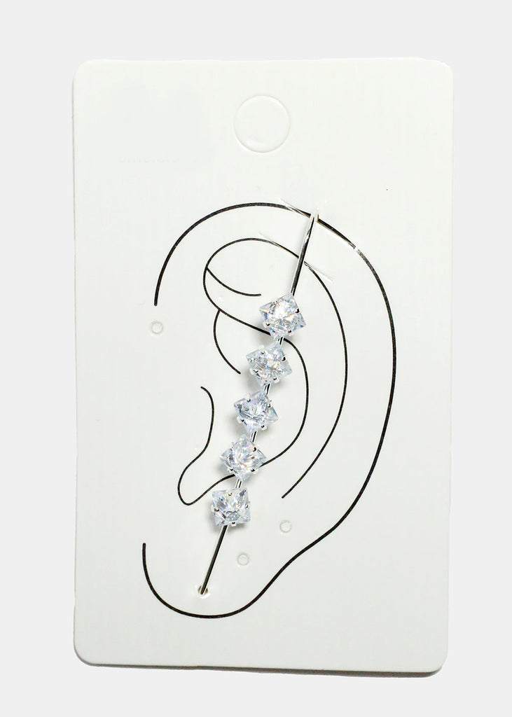 Gemstone Cuff Earring Silver JEWELRY - Shop Miss A