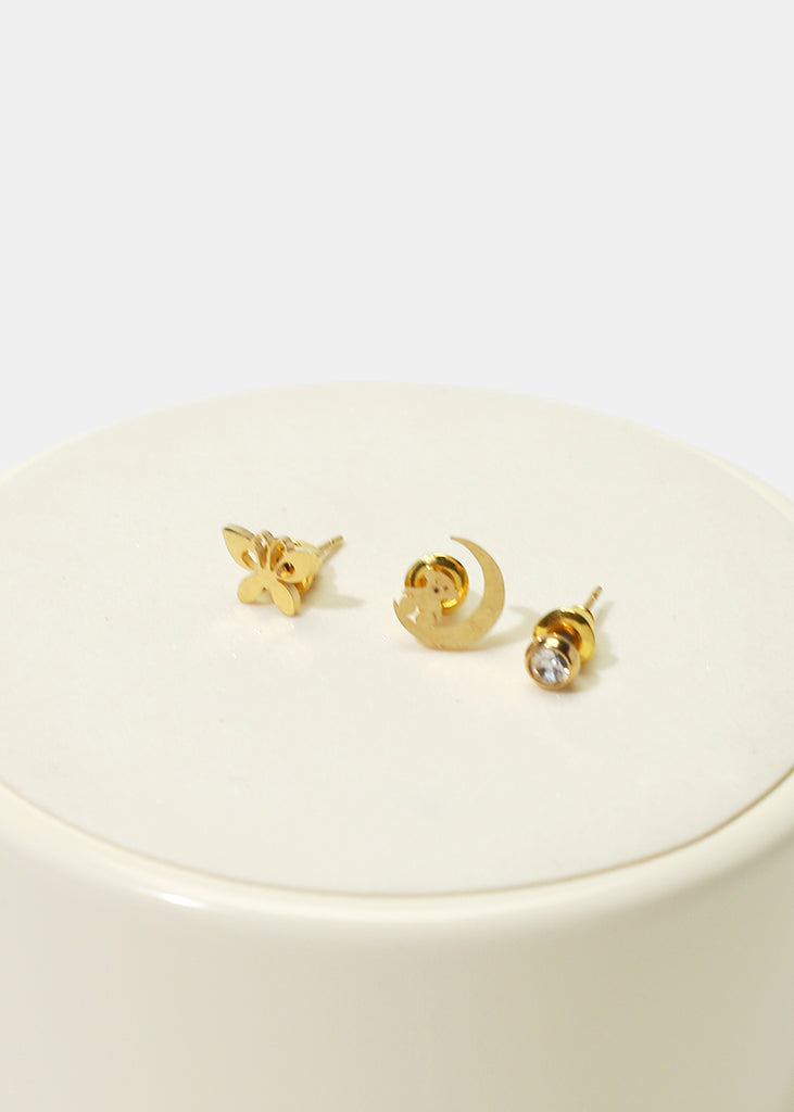 3-Pair Stud Earring Set  JEWELRY - Shop Miss A