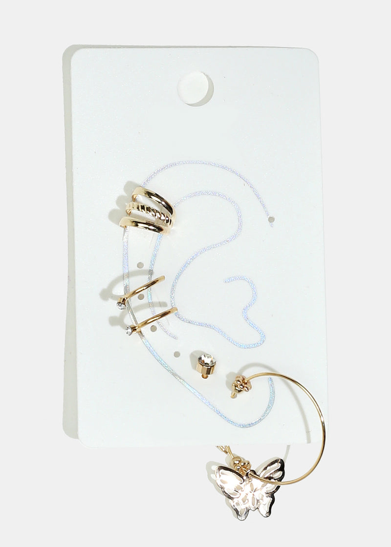 4-Piece Cuff & Butterfly Hoop Earrings  JEWELRY - Shop Miss A
