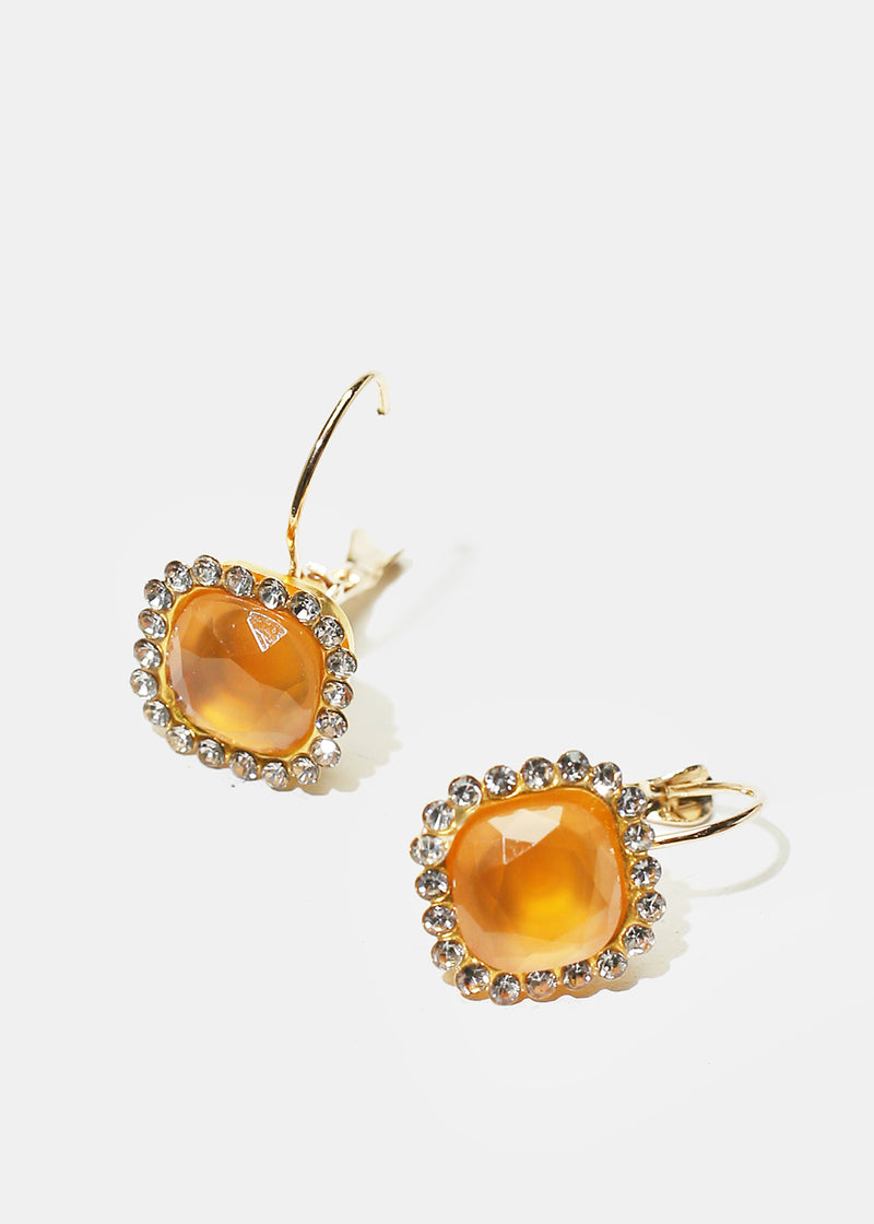 Square Gemstone Earrings  JEWELRY - Shop Miss A