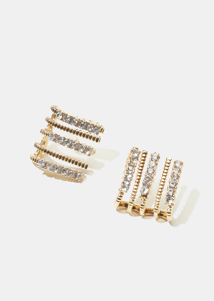 Sparkly Curved Stud Earrings  JEWELRY - Shop Miss A