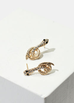 Rhinestone Snake Stud Earrings  JEWELRY - Shop Miss A