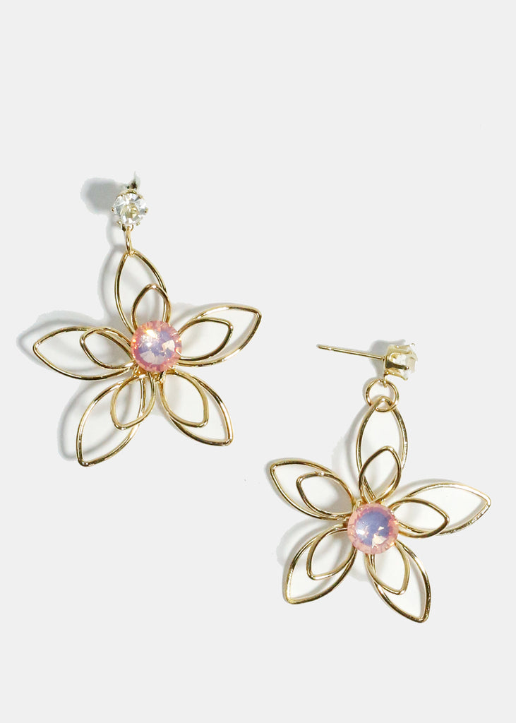 Gemstone Flower Earrings  JEWELRY - Shop Miss A