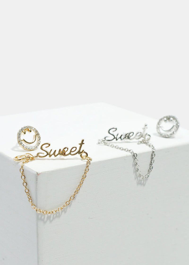 Smiley Face & "SWEET" Stud Earrings  JEWELRY - Shop Miss A