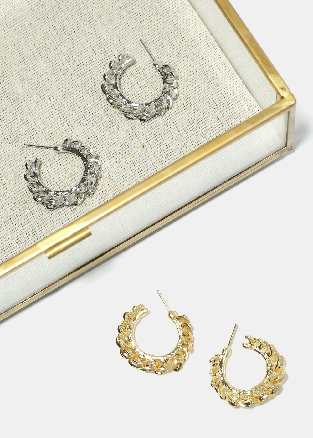 Bay Leaves Small Hoop Earrings – Shop Miss A