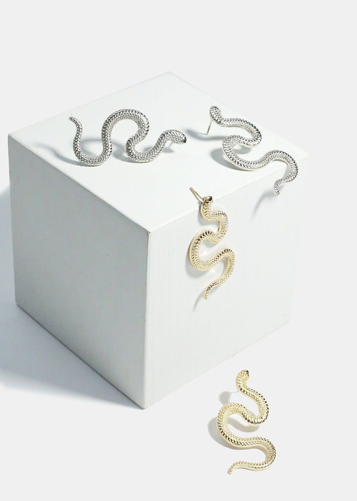 Textured Snake Earrings  JEWELRY - Shop Miss A
