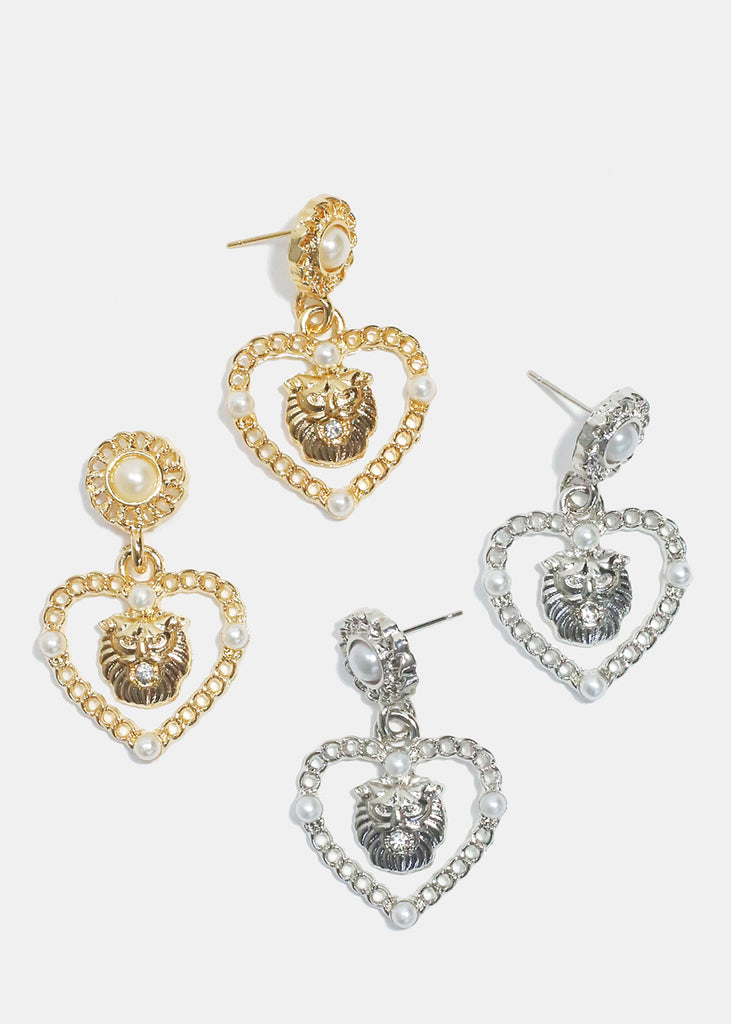Lion Heart Earrings  JEWELRY - Shop Miss A