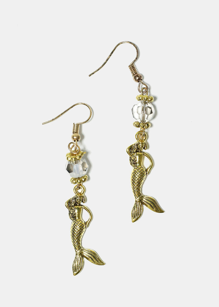 Mermaid Earrings Gold Grey JEWELRY - Shop Miss A