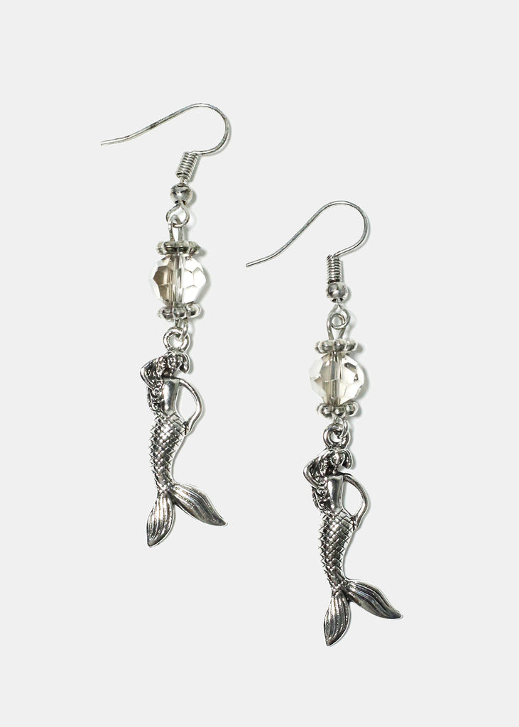 Mermaid Earrings Silver Grey JEWELRY - Shop Miss A