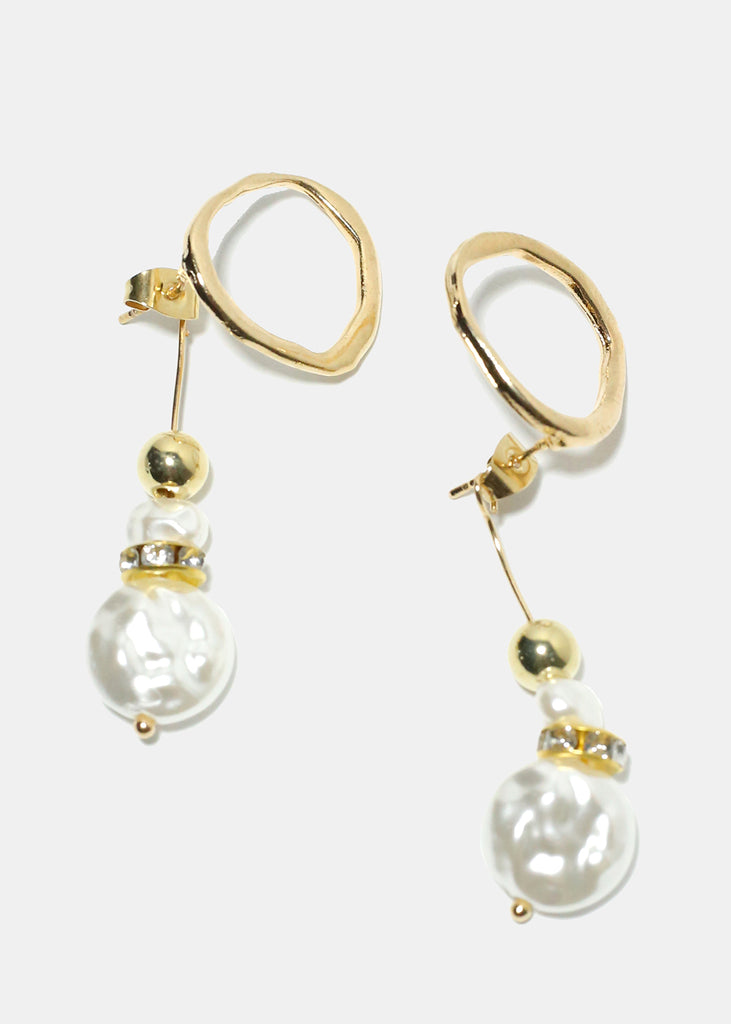 Simple Pearl Earrings Gold ACCESSORIES - Shop Miss A