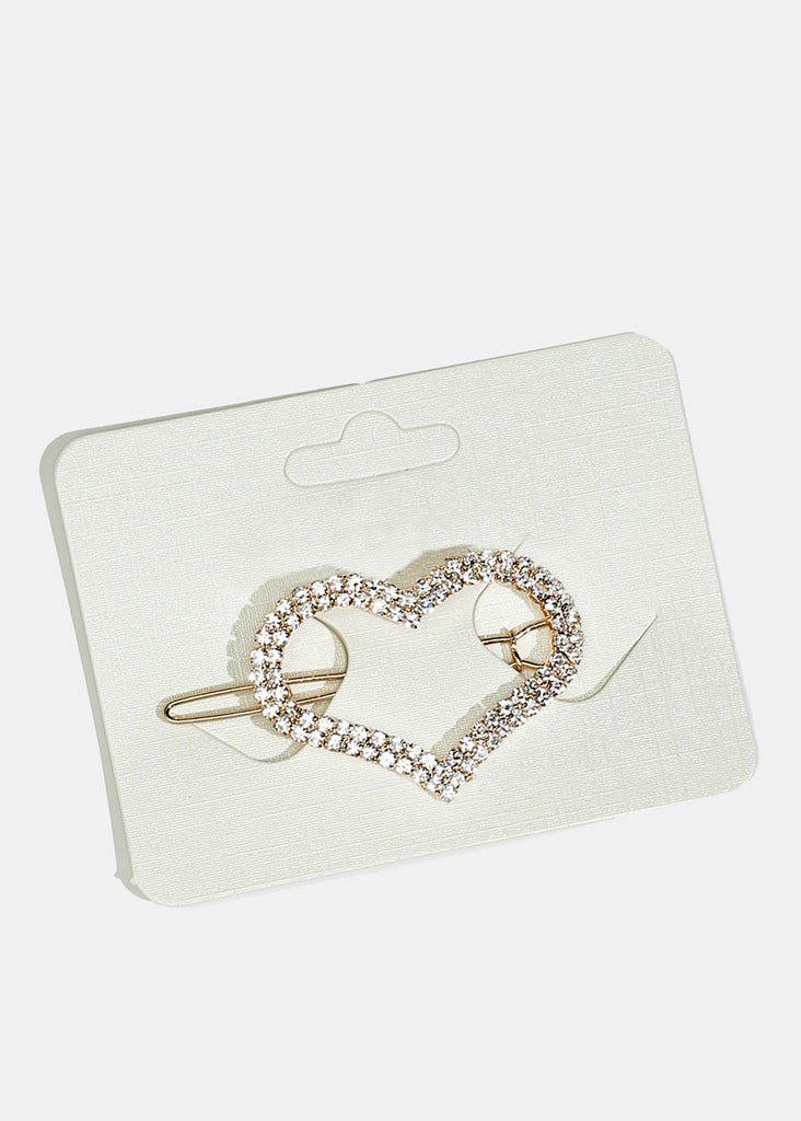 Sparkly Heart Hairpin Gold HAIR - Shop Miss A