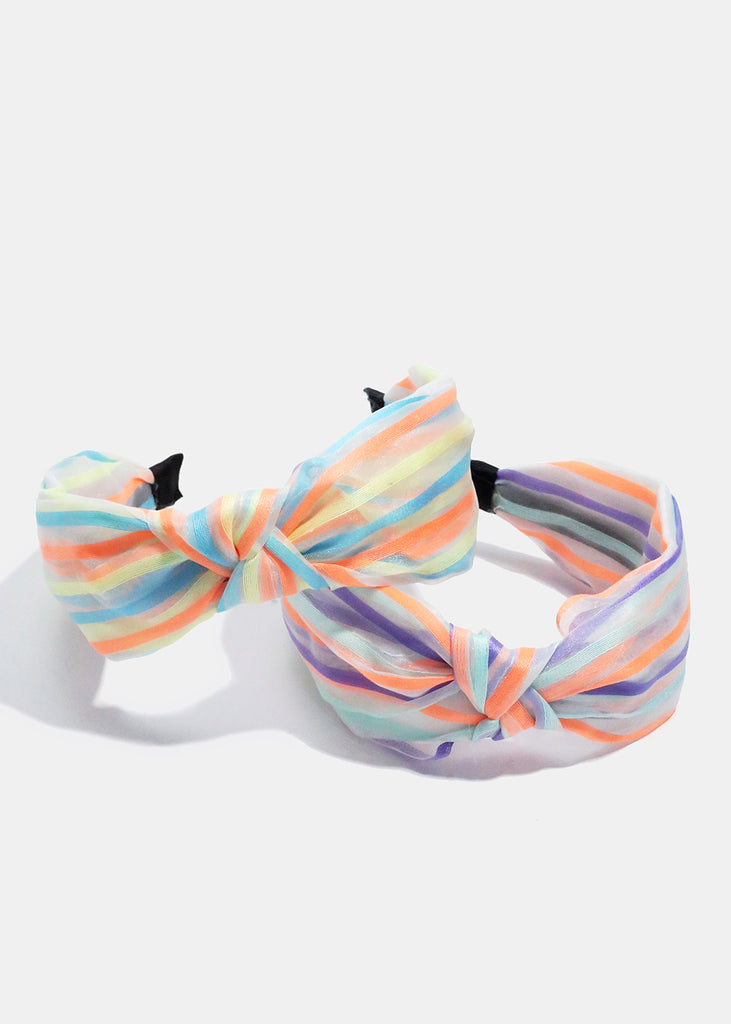 Stripe Knotted Headband  HAIR - Shop Miss A