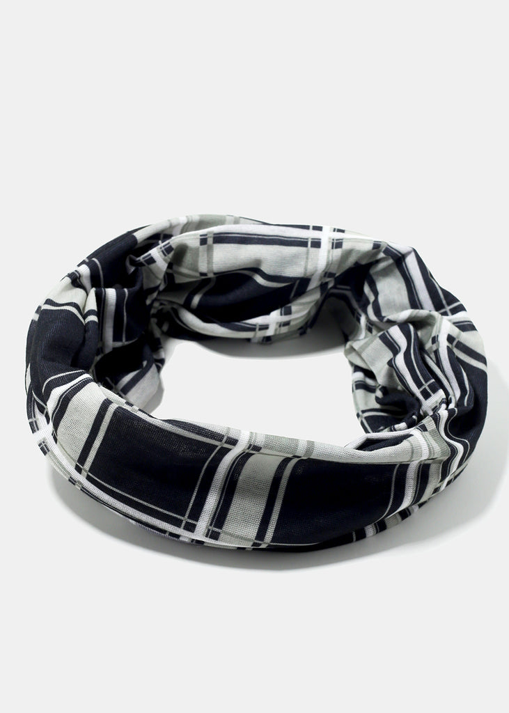 Plaided Multi Use Scarf Black ACCESSORIES - Shop Miss A