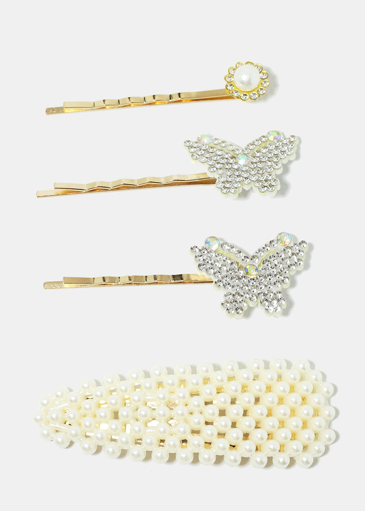 4-Piece Butterfly & Pearl Hairpins  HAIR - Shop Miss A